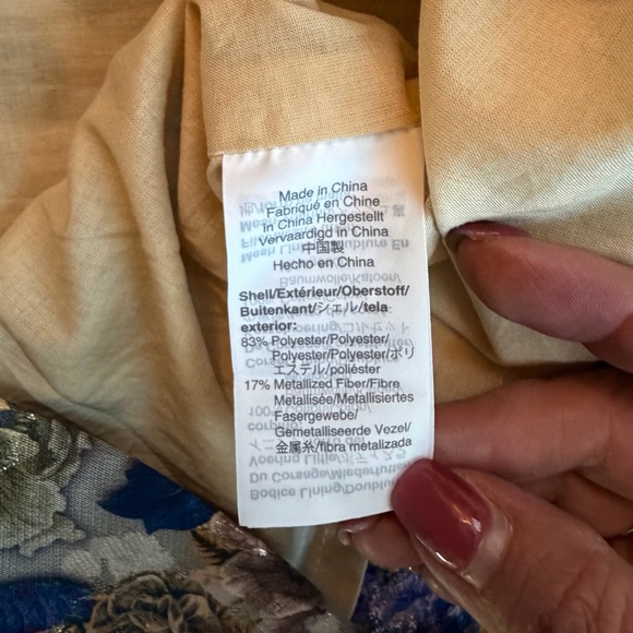 J.Crew Collection Silver Floral Jacquard Copenhagen Strapless Dress NWT Size 10 - Picture 13 of 16